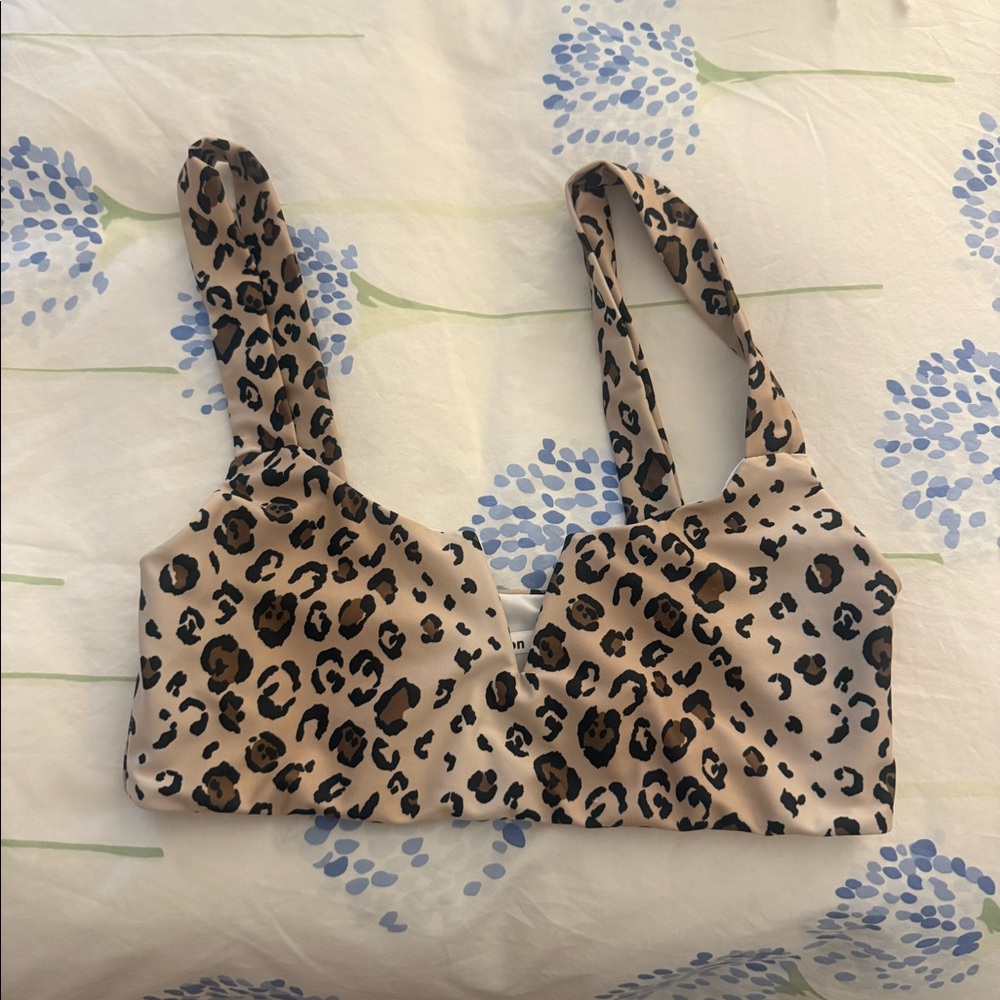 Cheetah Print Reformation Bathing Suit Top